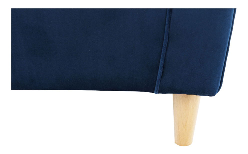 Kreslo ušiak s taburetkou Aveo (modrá)