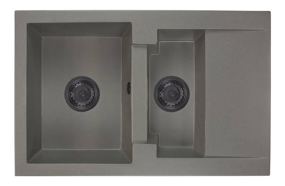Kuchynský drez Dortuna (sivá) (s 2 otvormi pre batériu) (P)