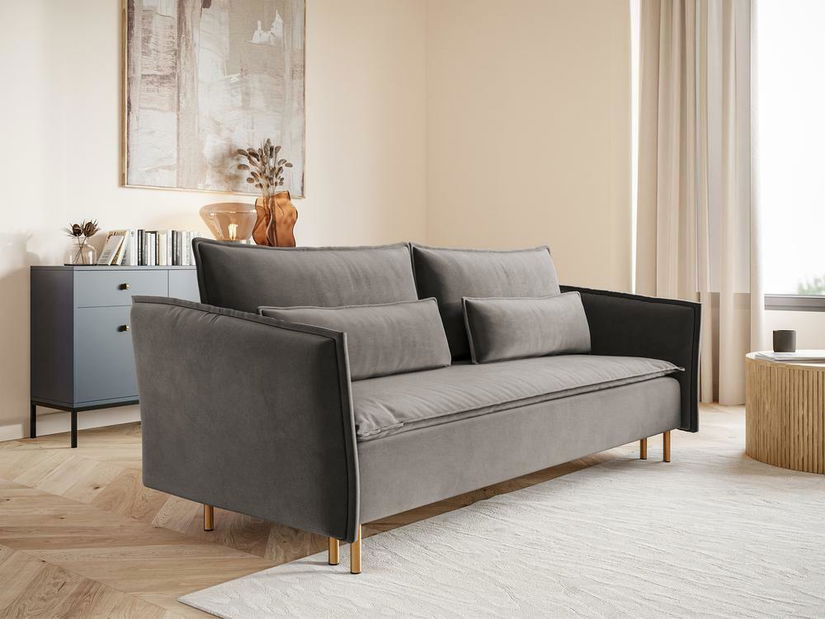 Kanapé Union (szürke + arany)