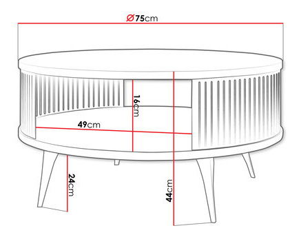 Măsuță de cafea Mozimo Gold (aur/casmir) *vânzare stoc