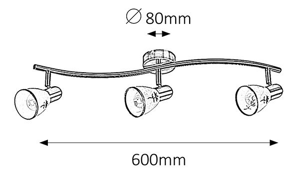 Corp iluminat spotlight Art Flower 6358 (bronz + sticlă piatră de orez)