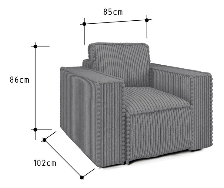 Fotelja Tindara (crna)