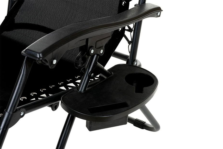 Șezlong de grădină Dimorfit (negru)