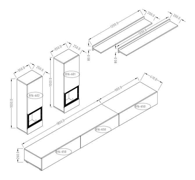 Set za dnevni boravak Barly Typ 10 (schiefer) *outlet moguća oštećenja