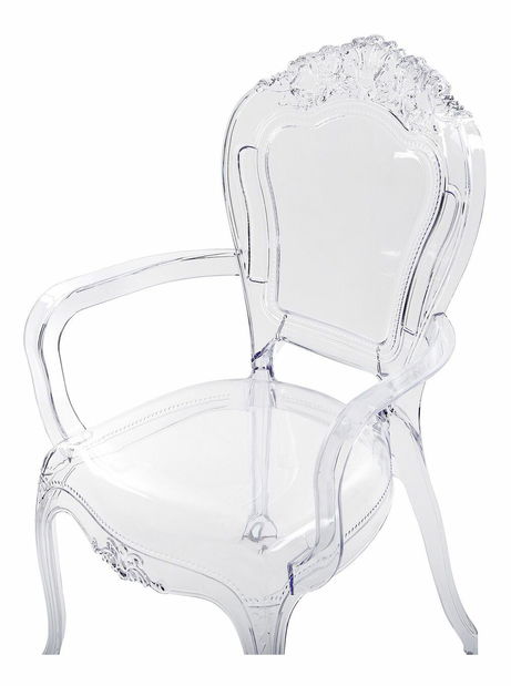 Set 2 ks. jedálenských stoličiek VITTON II (priehľadná)