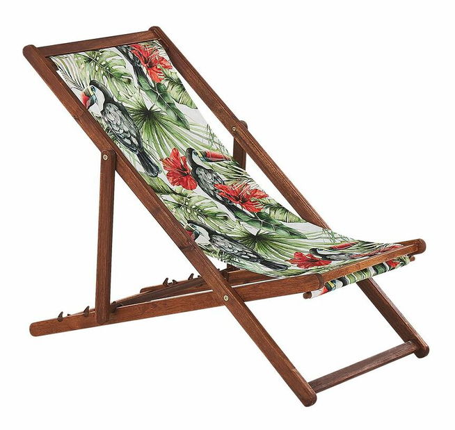 Set 2 vrtne ležaljke s rezervnim presvlakama Antio (svijetlo drvo akacije + više boja)