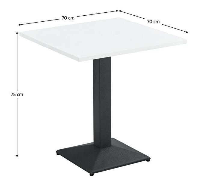 Masă de sufragerie Rahola 1 (alb + negru) (pentru 2 persoane)