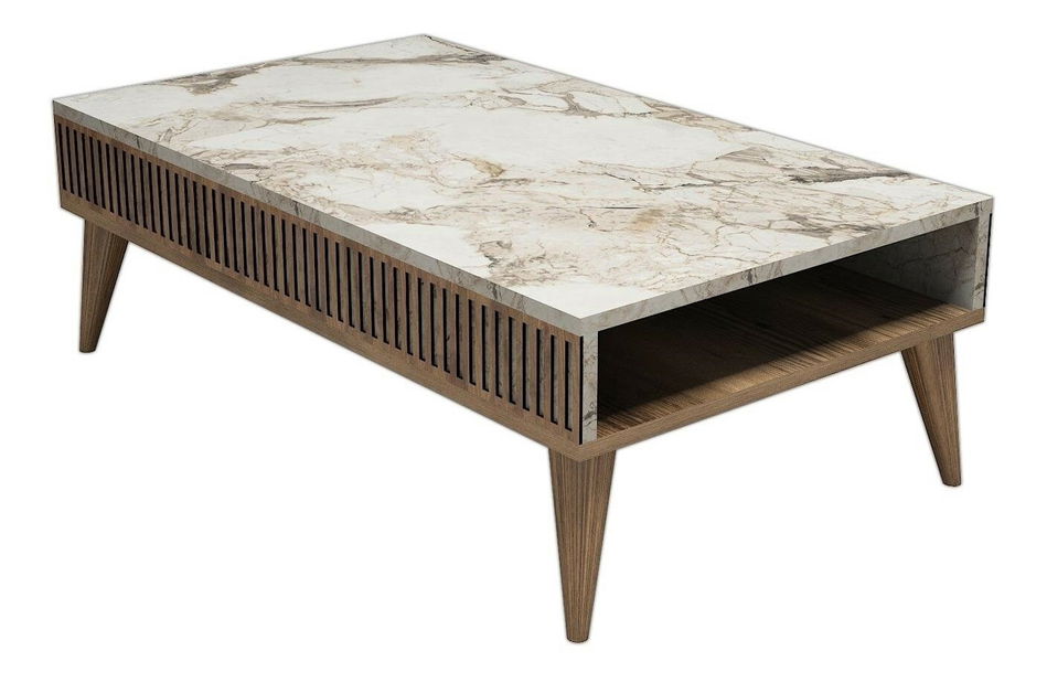 Măsuță de cafea Millano 1 (nuc + alb)