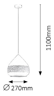 Függesztett lámpa Kaia 2279 (fehér)