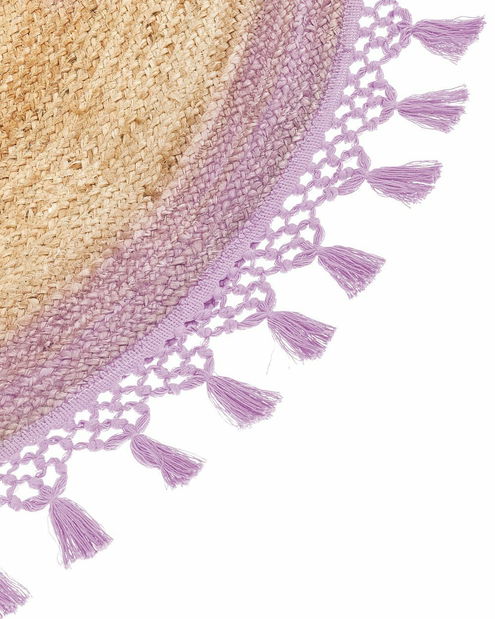 Szőnyeg ⌀ 140 cm Marty (bézs + lila)