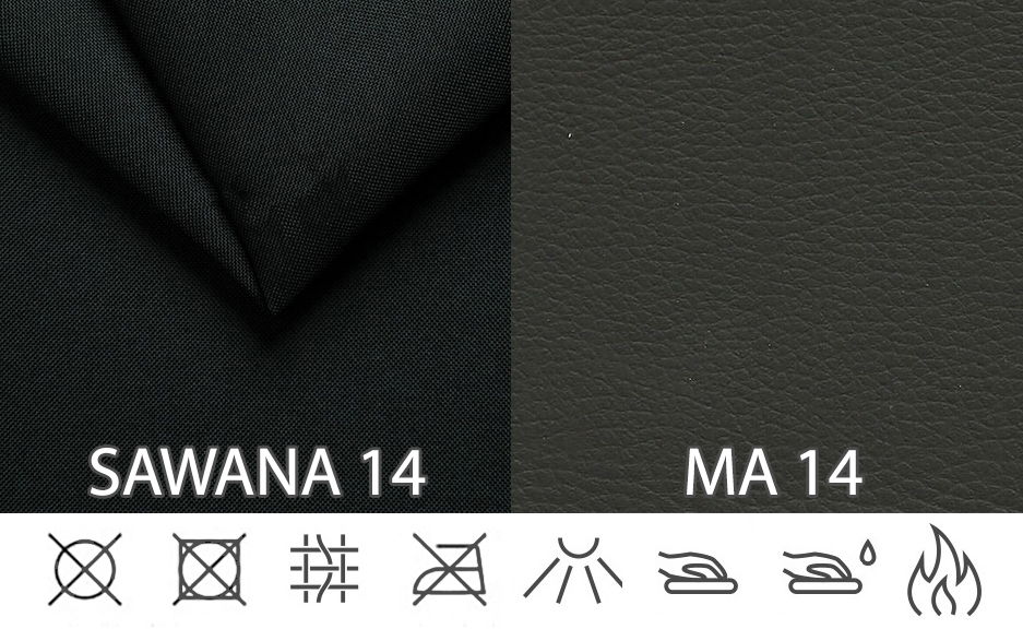 Rohová sedačka Wisteria (čierna) (L)