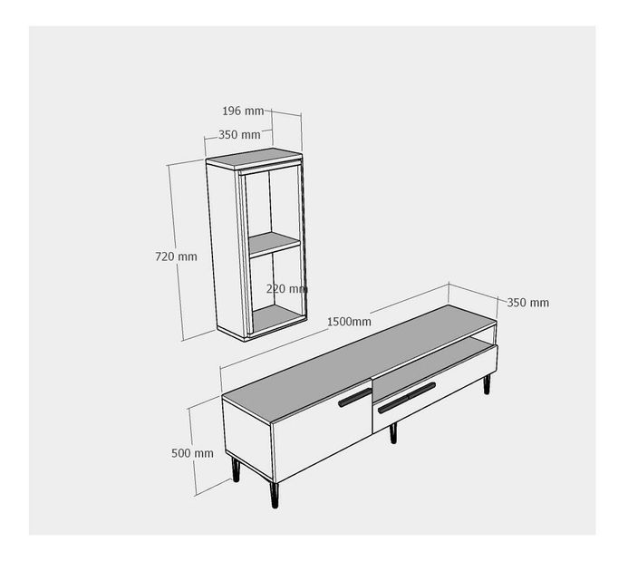 Obývacia stena Sepada 2 (dub + antracit) 