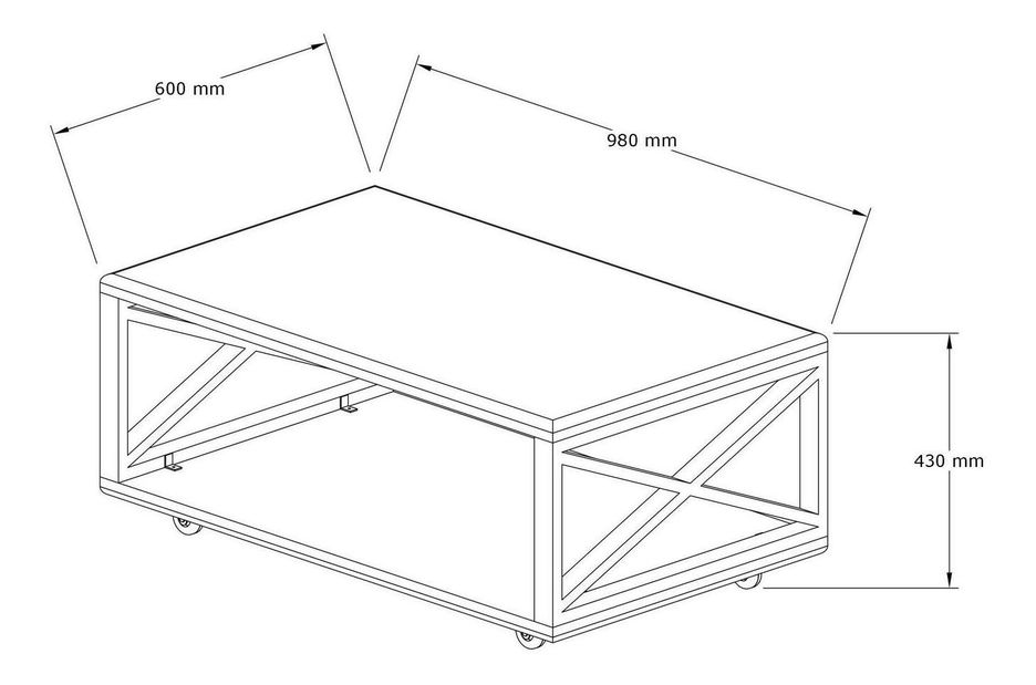Stolić za kavu Vonamo (orah)
