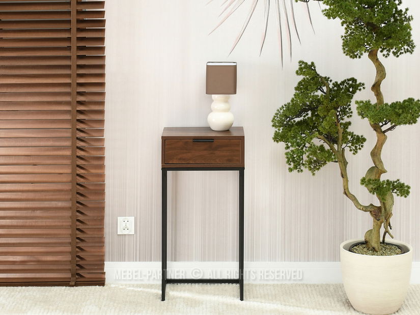 Konzolni stolić Norma S (orah + crna)