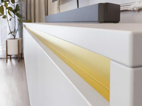 Dulap TV Gelean 3D (Negru + auriu) 