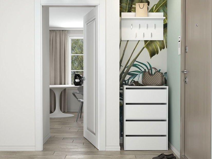 Botník (skrinka na topánky) Metido 1 (biela)