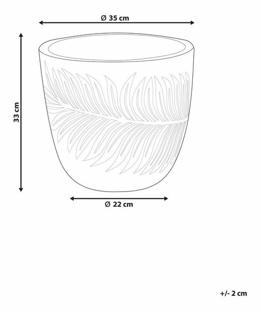 Kvetináč 33 cm Fiero (sivá)