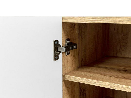 Komoda s kaminom Trilari -180 (hrast wotan + crna)