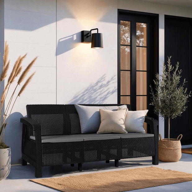 Kerti kanapé Favorece (fekete) 