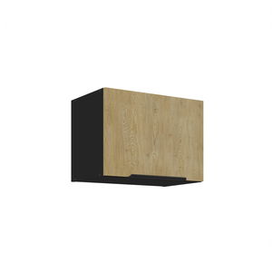 Dulap superior de bucătărie Carminia 50 GU-36 1F (stejar cremona + negru)