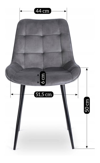 Scaun sufragerie Clavar (gri) 