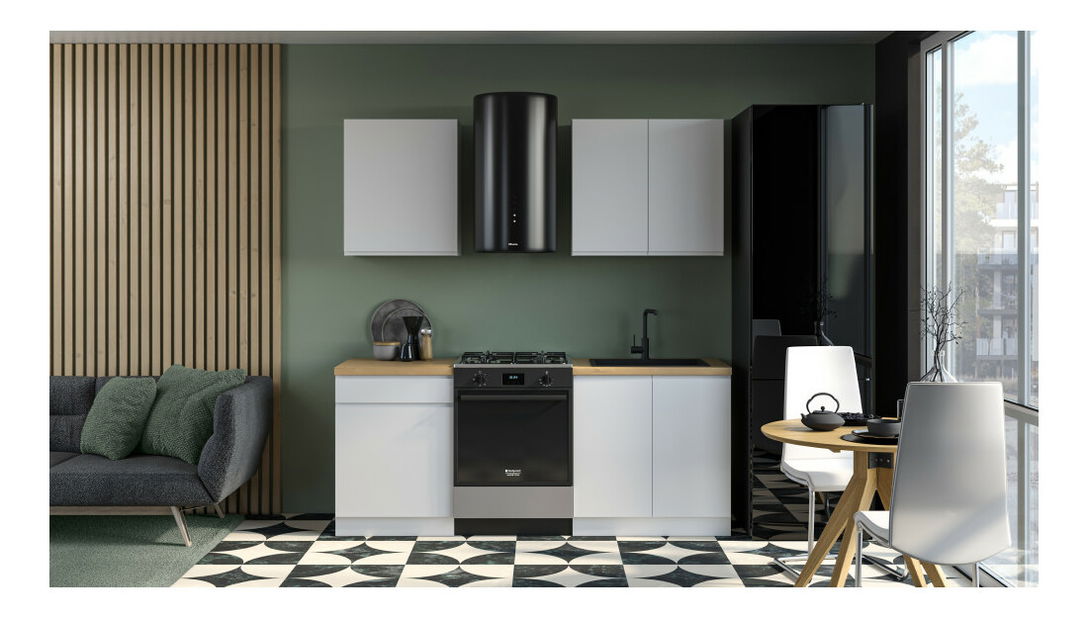 Podni ormarić D80S3 Aurellia (bijela + siva)