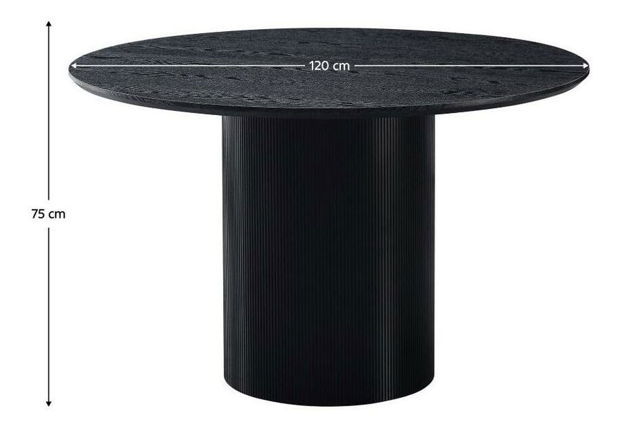 Masă de sufragerie Mohar 2 (negru)(pentru 4 persoane)