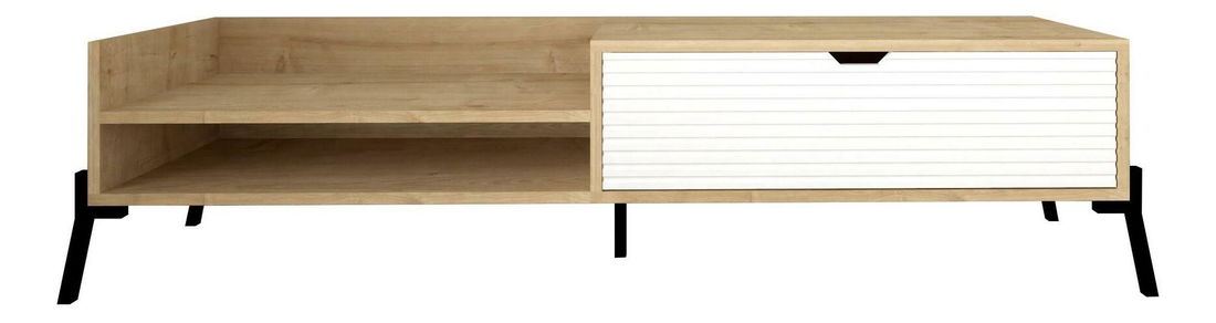 Súprava nábytku do obývacej izby Tretsilla (dub zafírový + biela + čierna)