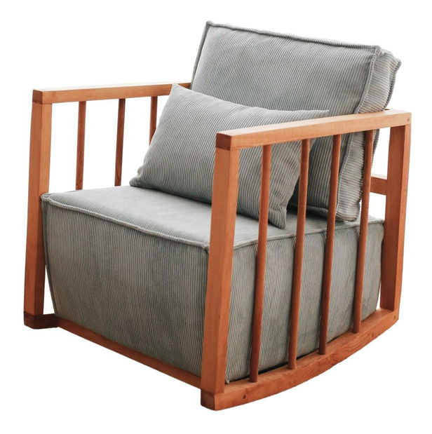 Hintafotel Salamander (kékes-szürke)