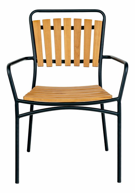 Záhradná stolička Canvoria 4 (prírodná + čierna)