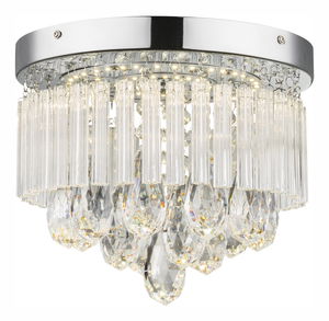 Stropné/nástenné svietidlo LED Manilo 68598A (chróm + priehľadná)