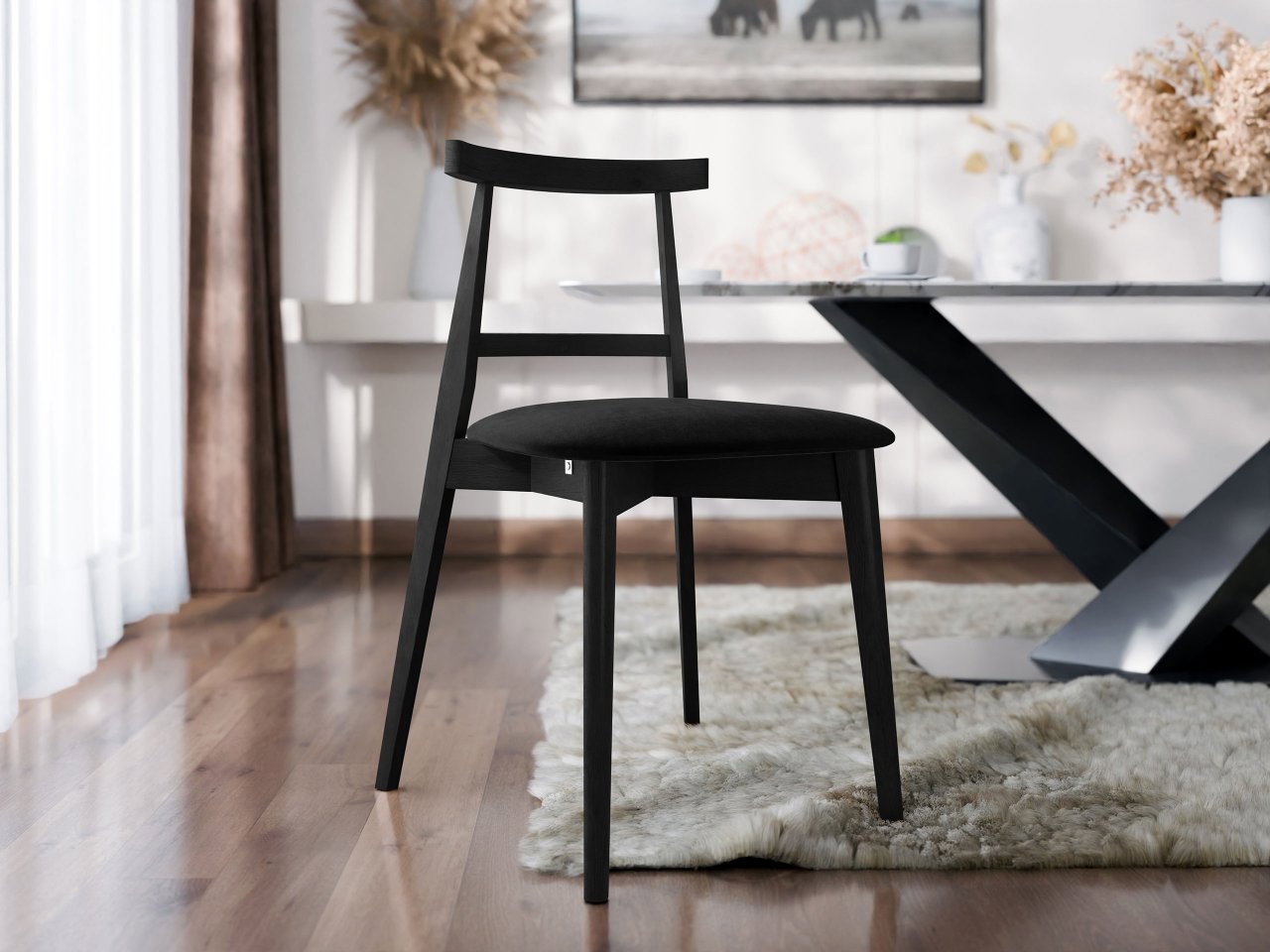 Jedálenská stolička KD 71 (čierna) 