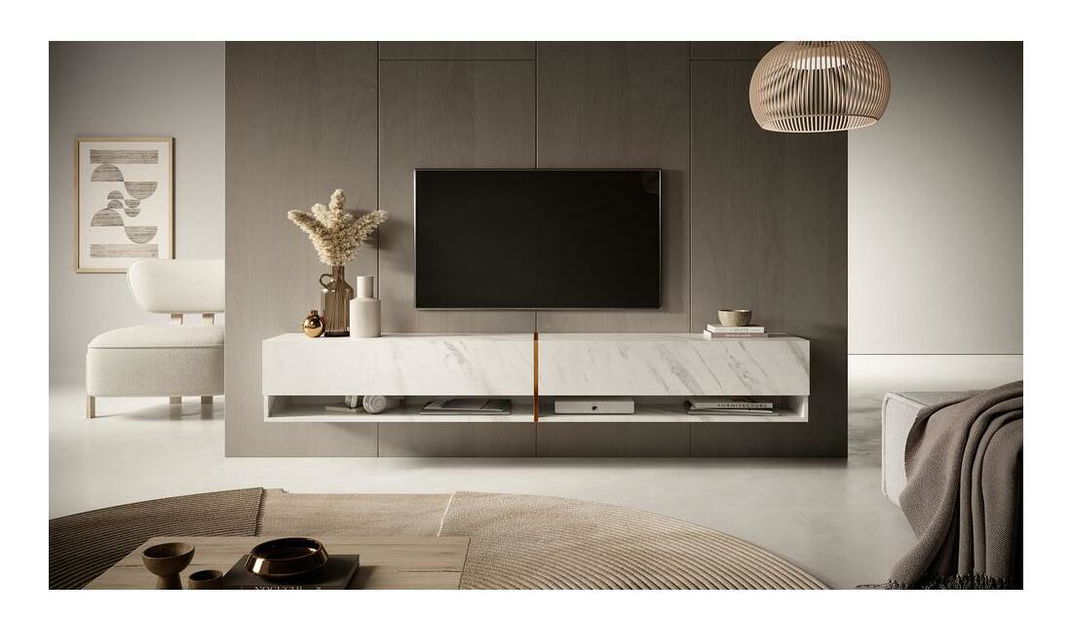 TV ormarić/stolić Myrtha 200 (bijeli mramor)