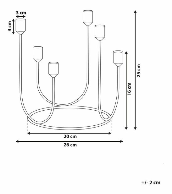 Svietnik PANEO (čierna)