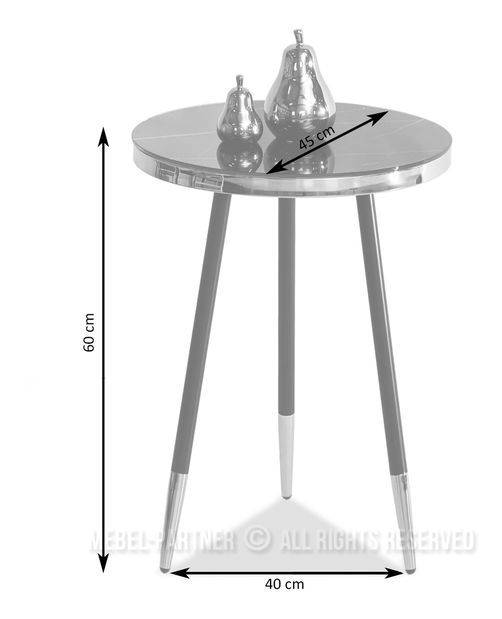 Măsuță de cafea Cheops S (negru + crom)