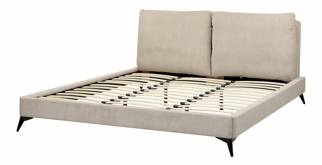 Bračni krevet 180 cm Mellody (sivo-bež) (s podnicom)