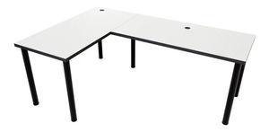 Kutni Gaming PC stol Gamer N (bijela + crna)