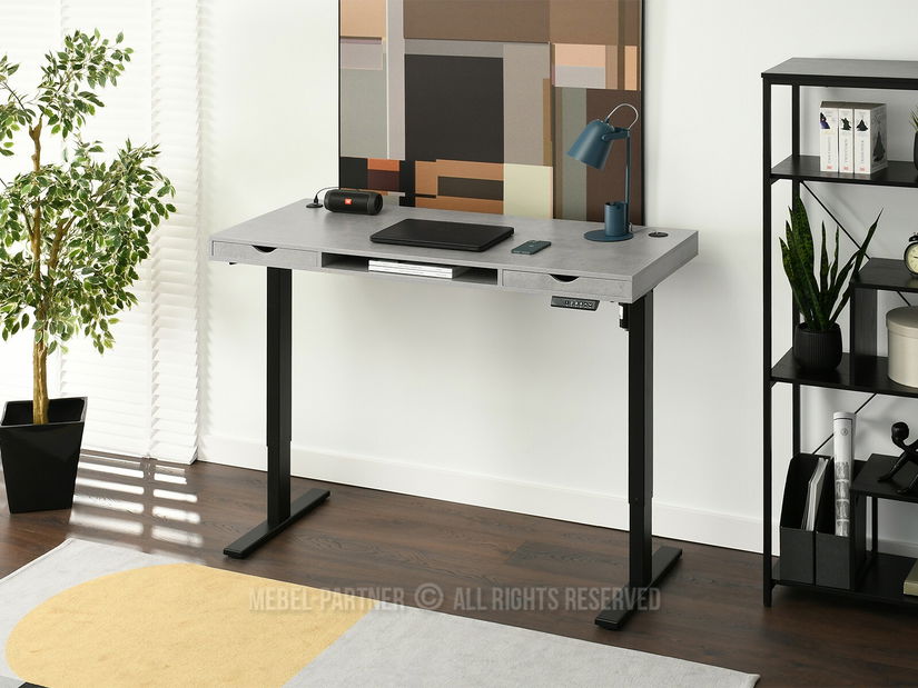 PC asztal Osto 140 (beton + fekete)