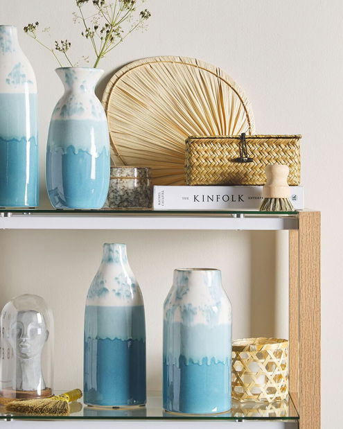 Váza 30 cm Clein (kék + fehér)