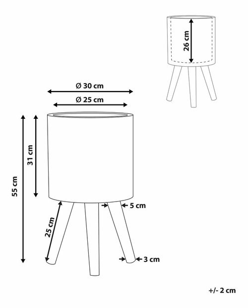 Stojanový kvetináč Nauza (sivá)