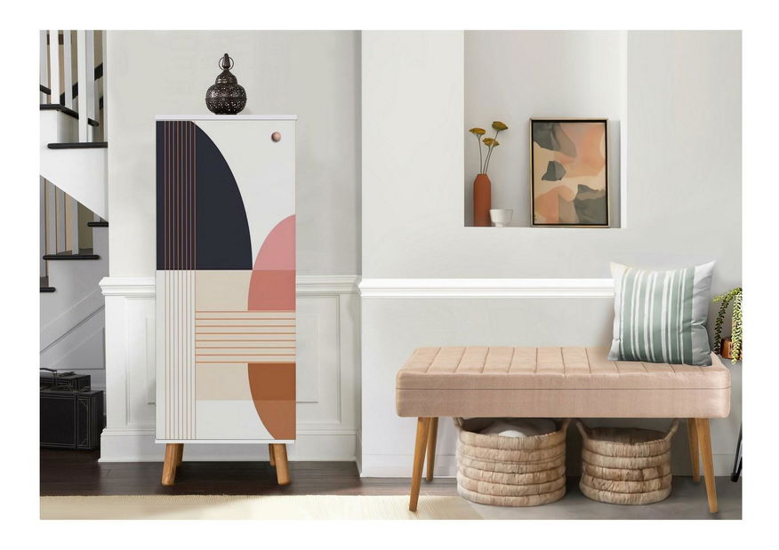 Predsieňová zostava Beside 50 (biela + kameň)