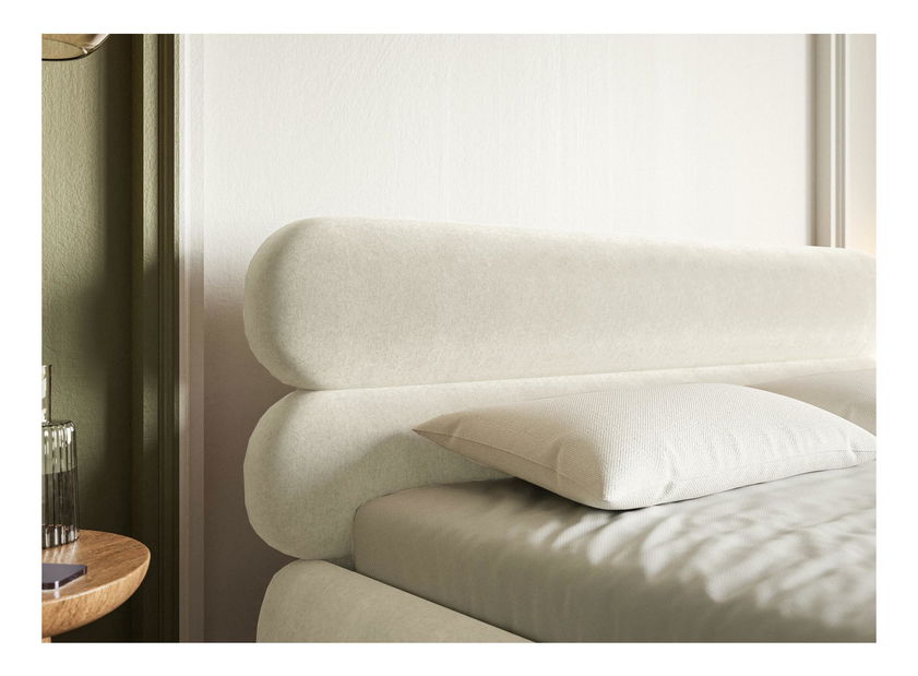 Bračni krevet 160 cm Rirri 160 (s podnicom) (s prostorom za odlaganje) (krem + crna)