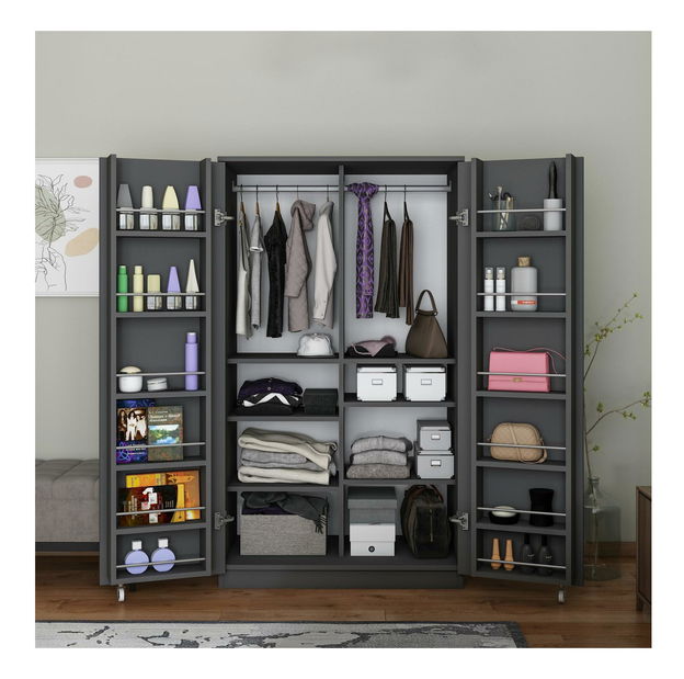 Ormar za garderobu Passek (antracit)