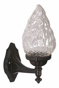 Vonkajšie nástenné svietidlo Deryn (čierna)