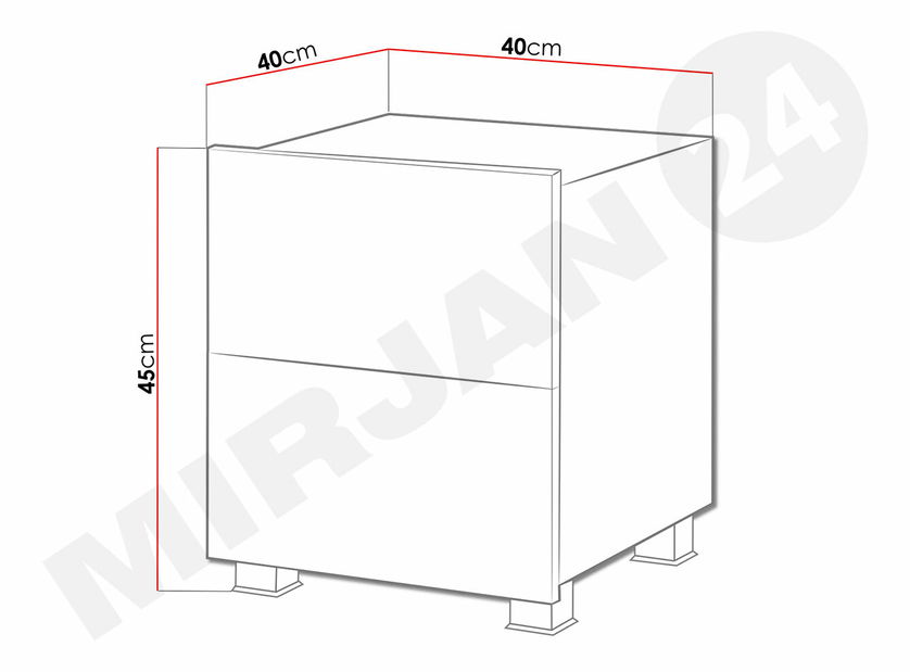 Noptieră suspendată Abercja (negru) *vânzare