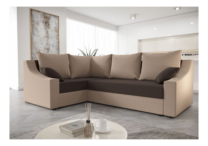 Colțar Opal Plus (bej + Maro închis) (S)