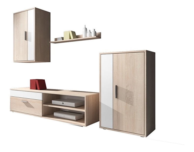 Mobilier living Beth (Stejar sonoma + Alb)