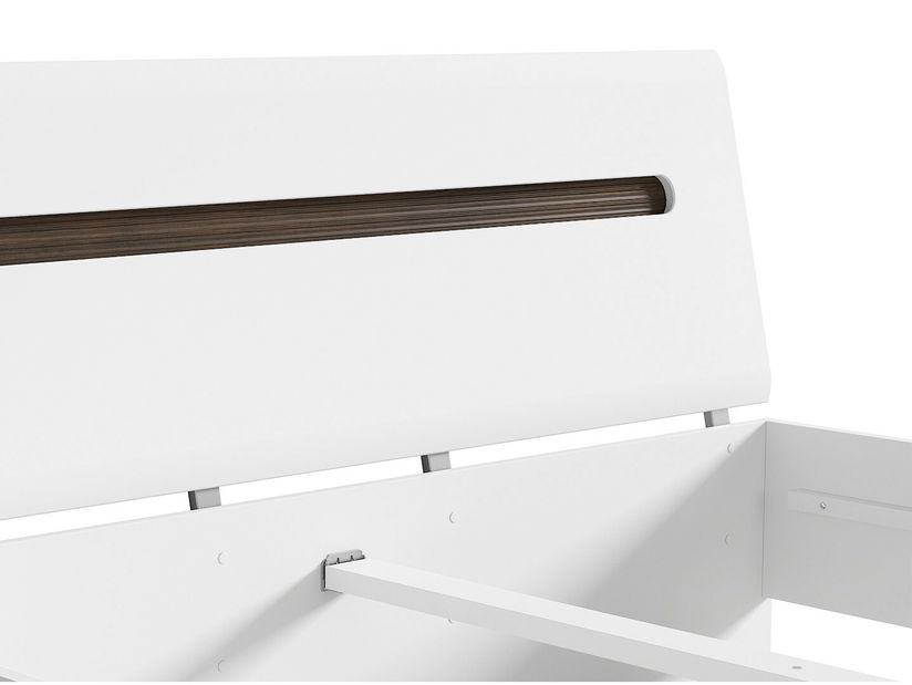 Pat matrimonial 160 cm Azteca Trio LOZ/160 (alb + alb lucios)