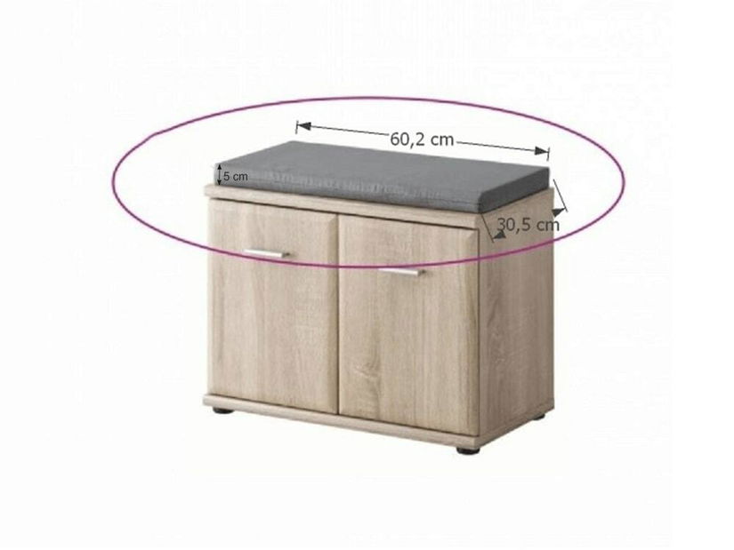 Pernă pentru pantofar Marios (gri)