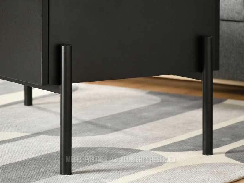 Dohányzóasztal Bertina L (tölgy + fekete)